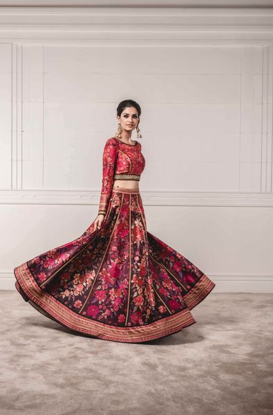 Printed Lehenga with Printed Crop Top
