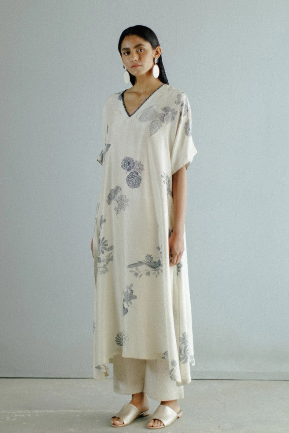 V neck kaftan