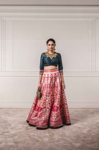 Printed Lehenga with Embellished Blouse