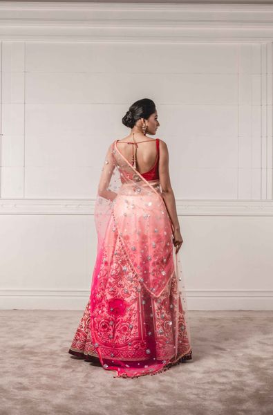 Printed Lehenga with Blouse and Shaded Dupatta
