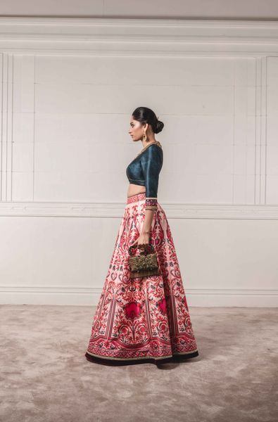 Printed Lehenga with Embellished Blouse