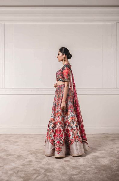 Floral Printed Lehenga Blouse with Shaded Dupataa