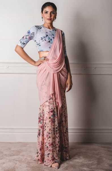 Printed Concept Saree with Bodysuit