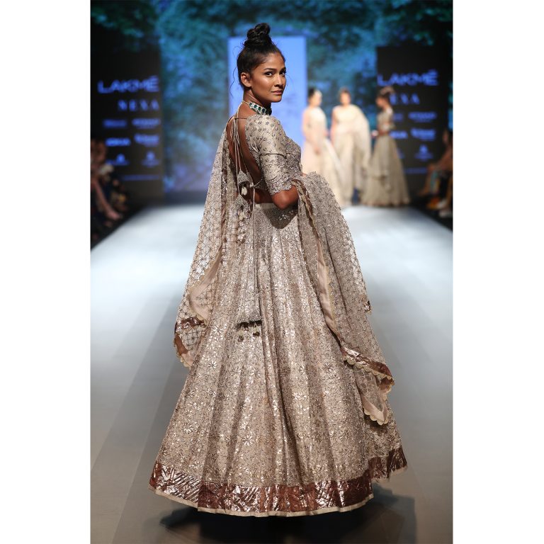 Ivory Coloured Gotta Patti Lehenga Set
