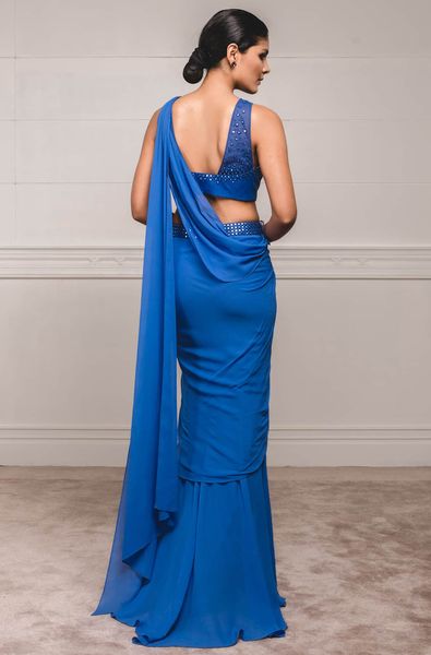Concept Saree with Sleeveless Blouse