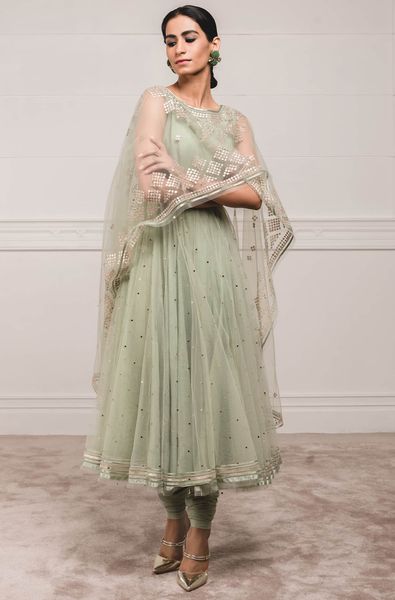 Anarkali with Attached Dupata And Churidar