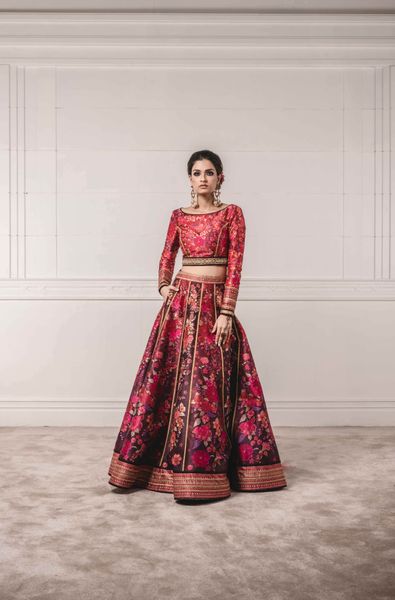 Printed Lehenga with Printed Crop Top