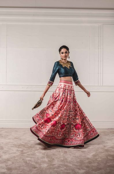 Printed Lehenga with Embellished Blouse