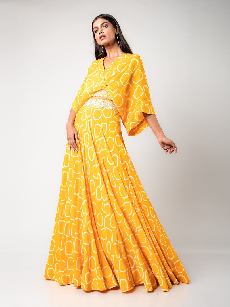 Kaftan Top & Lehenga Set
