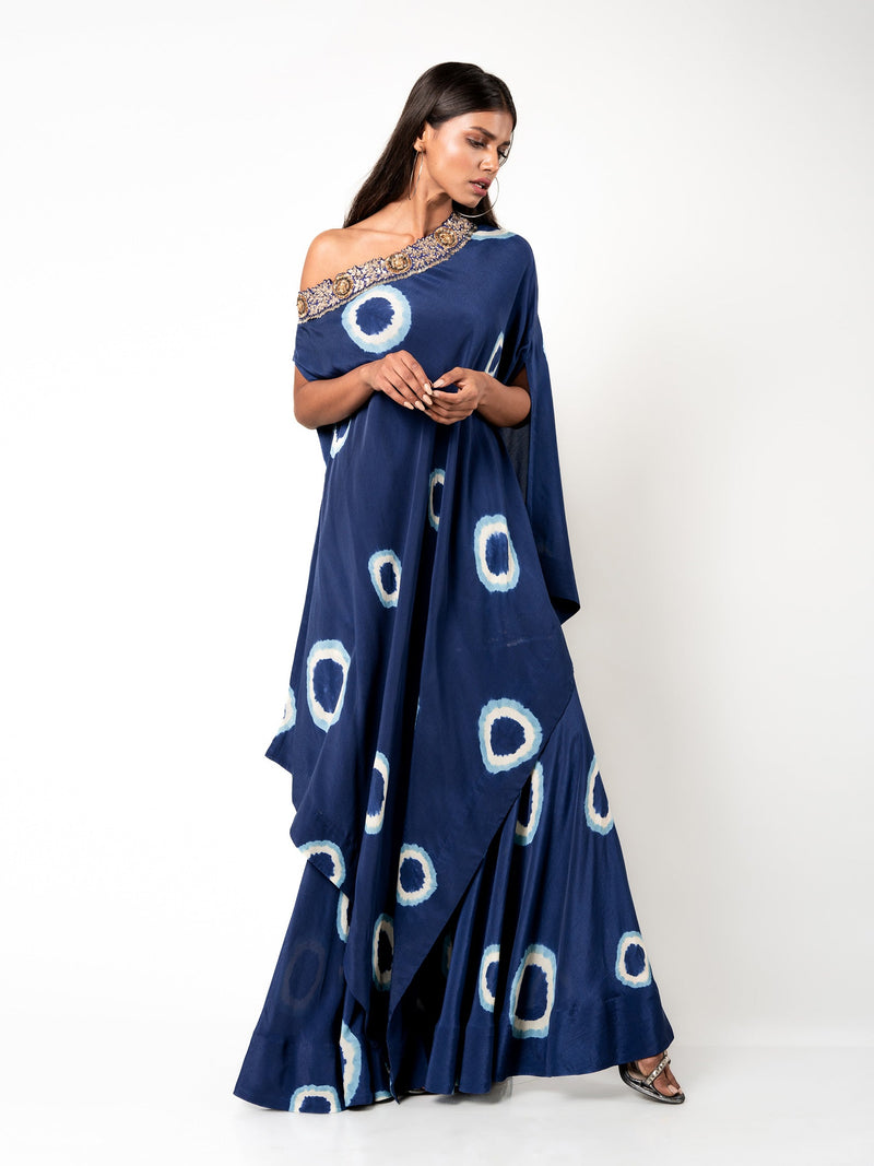 Off-Shoulder Cape & Gharara Set