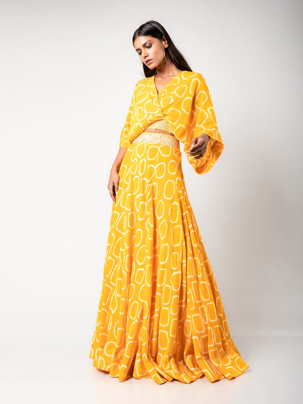 Kaftan Top & Lehenga Set