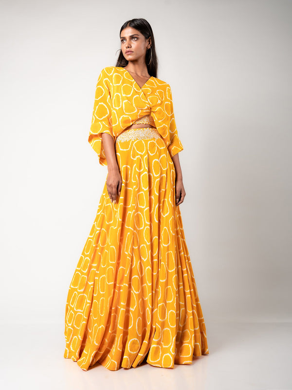 Kaftan Top & Lehenga Set