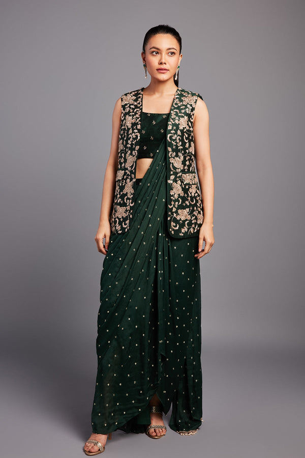 Amayra Jacket Saree Set