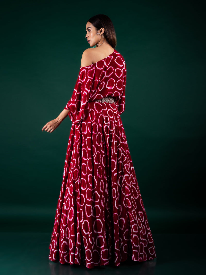 Off-shoulder Top & Lehenga Set