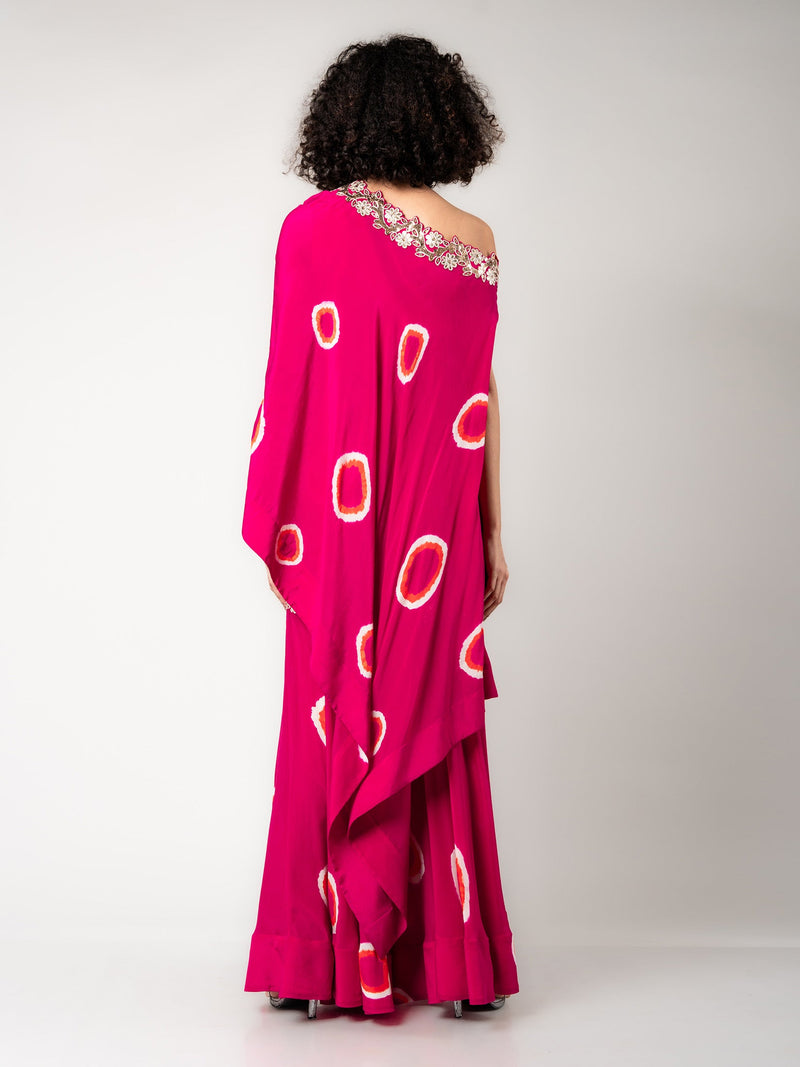 Off-Shoulder Cape & Gharara Set