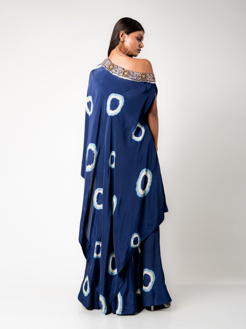 Off-Shoulder Cape & Gharara Set