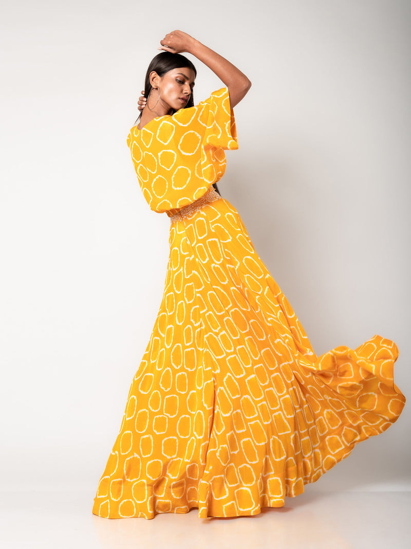 Kaftan Top & Lehenga Set