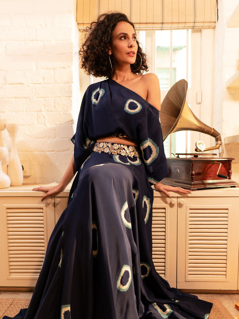 Off-shoulder Top & Lehenga Set