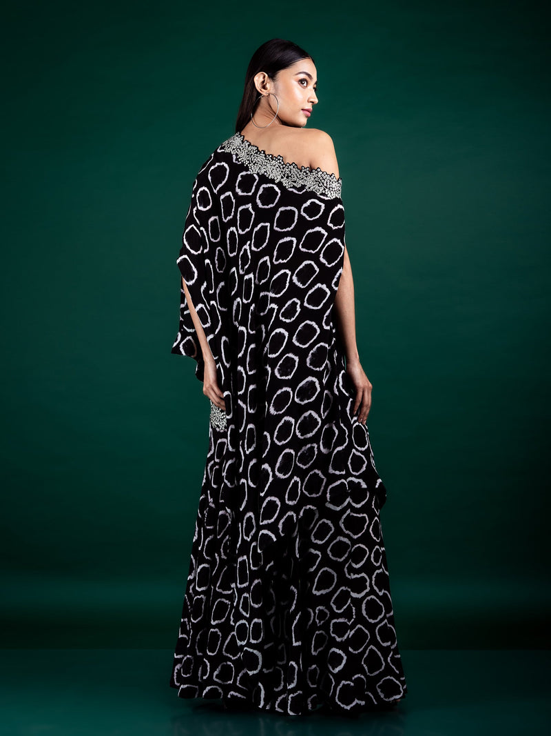 Off-Shoulder Cape & Gharara Set