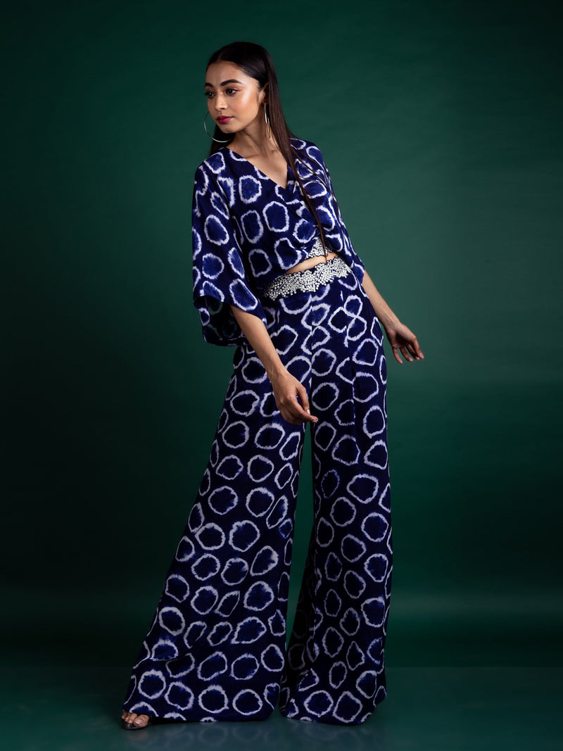Kaftan Top & a-line Pants Set