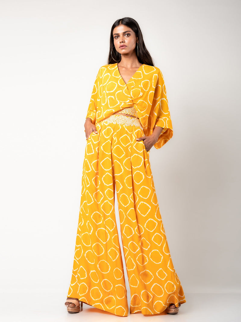 Kaftan Top & A-line Pants Set