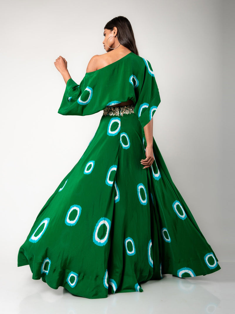 Off-Shoulder Top & Lehenga Set