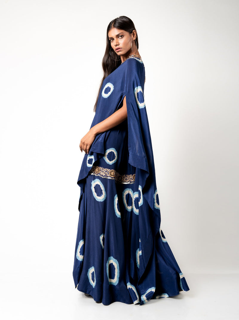 Off-Shoulder Cape & Gharara Set