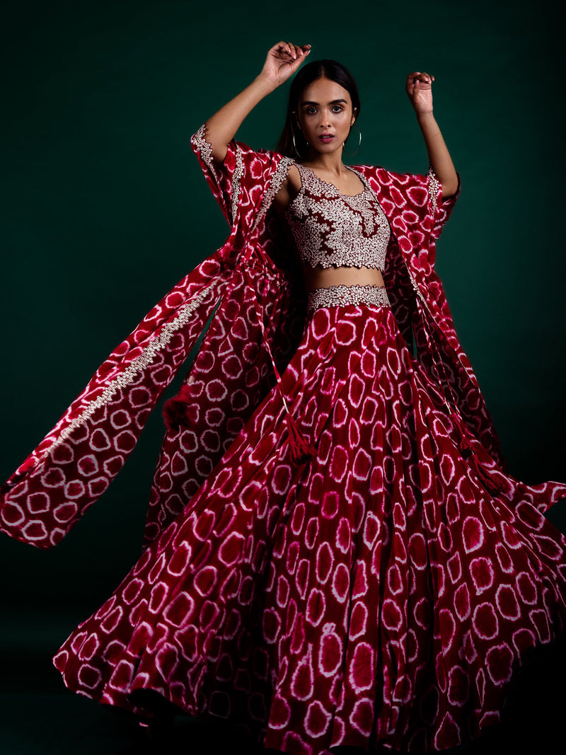 Jacket With Blouse & Lehenga Set