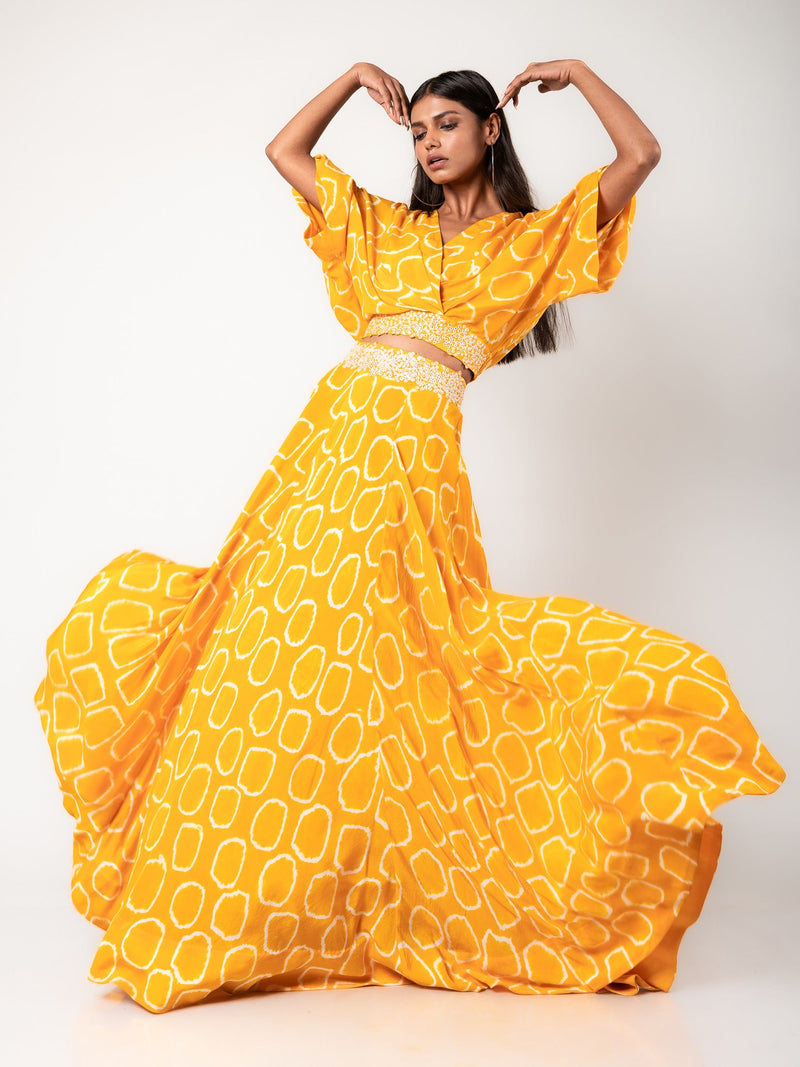 Kaftan Top & Lehenga Set