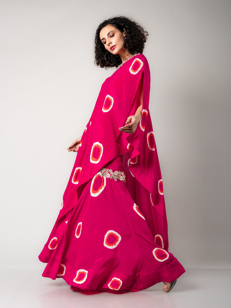 Off-Shoulder Cape & Gharara Set