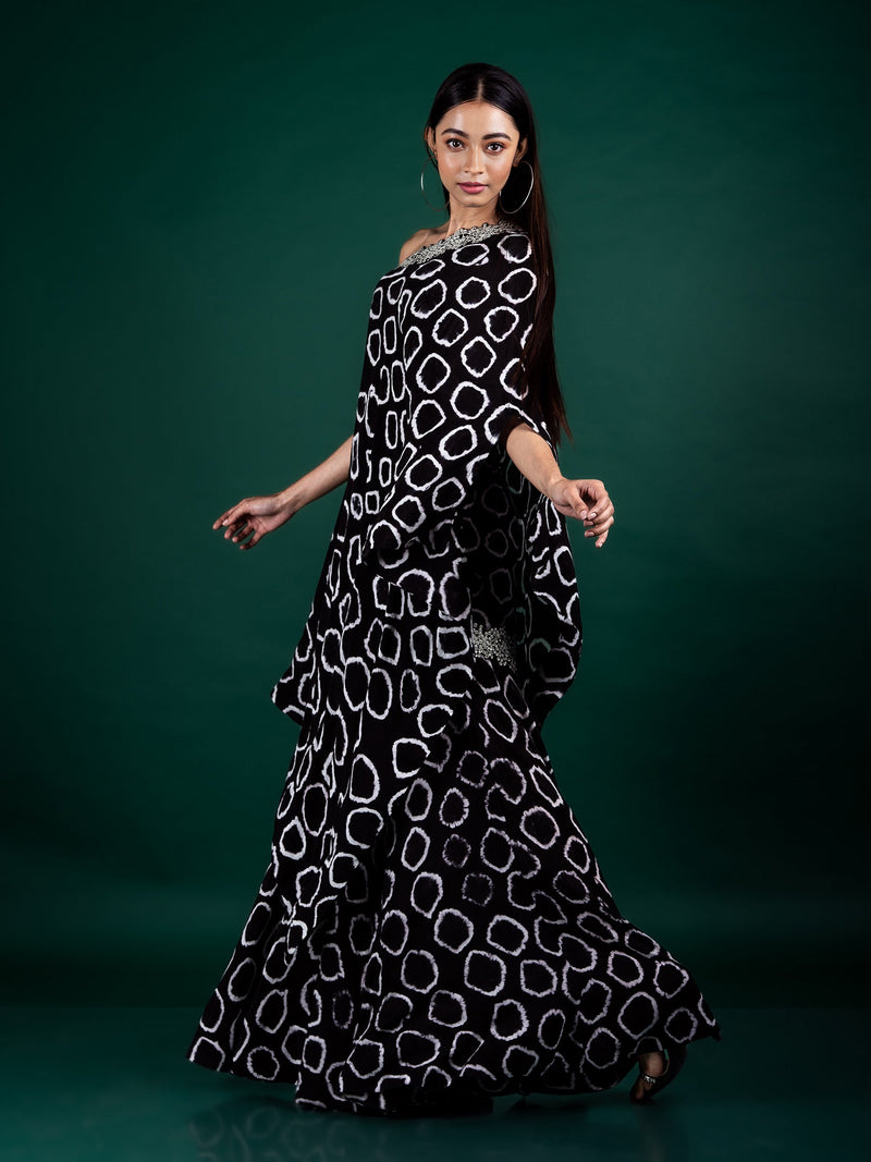 Off-Shoulder Cape & Gharara Set