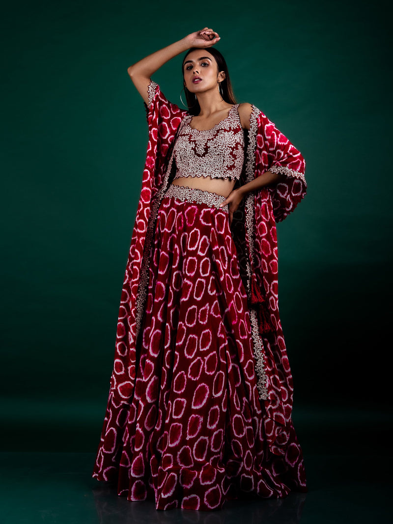 Jacket With Blouse & Lehenga Set