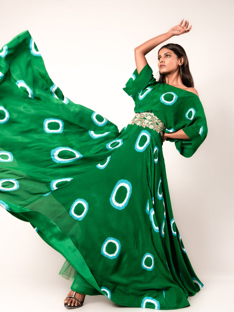Off-Shoulder Top & Lehenga Set