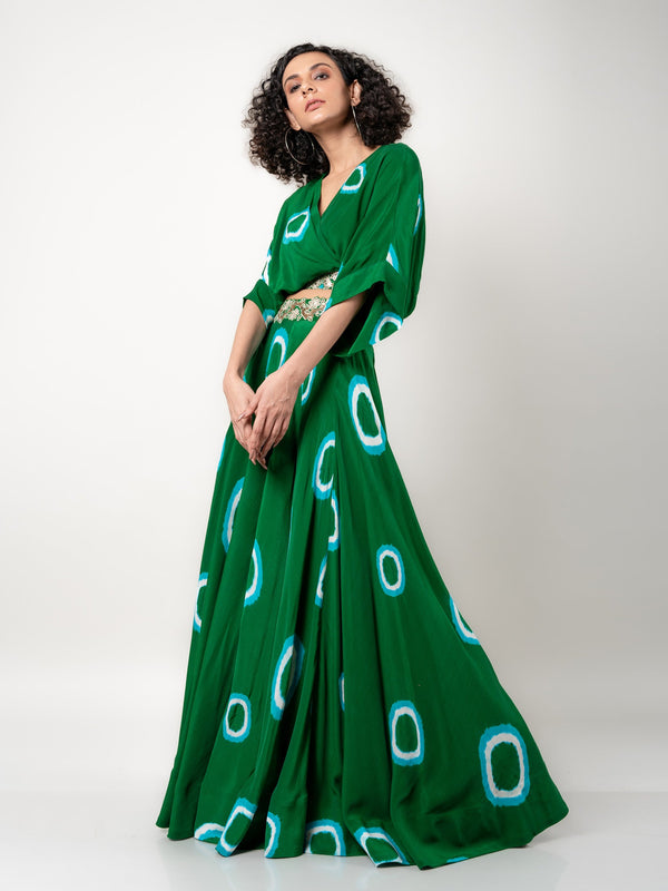 Kaftan Top & Lehenga Set