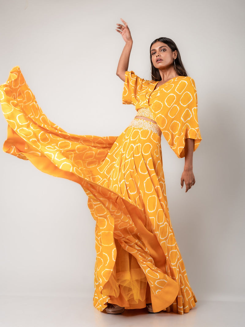Kaftan Top & Lehenga Set
