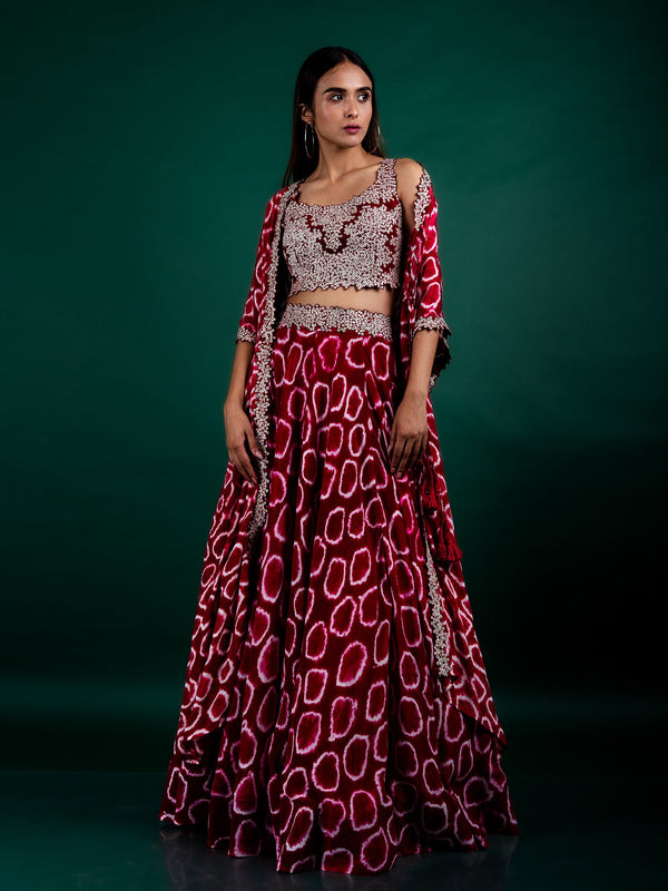 Jacket With Blouse & Lehenga Set