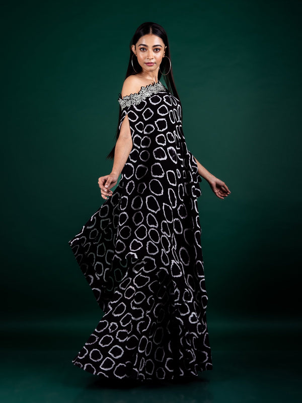 Off-Shoulder Cape & Gharara Set