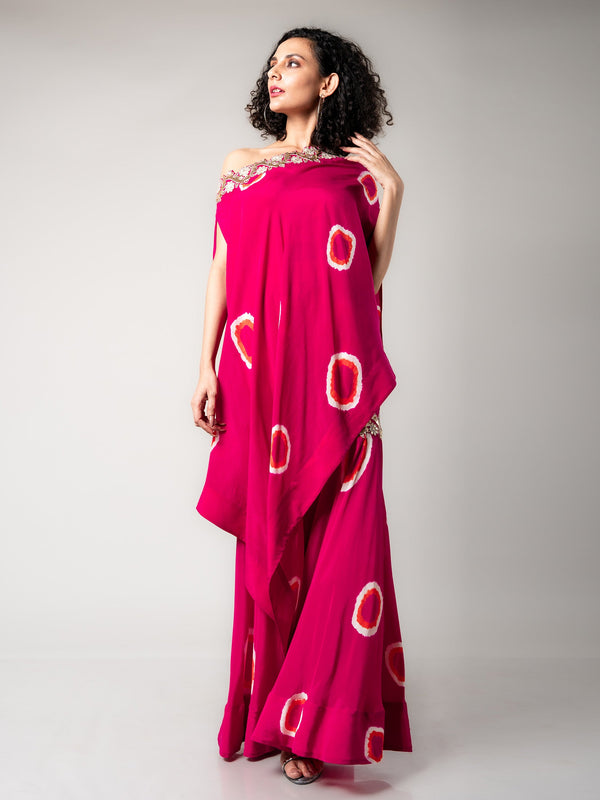 Off-Shoulder Cape & Gharara Set