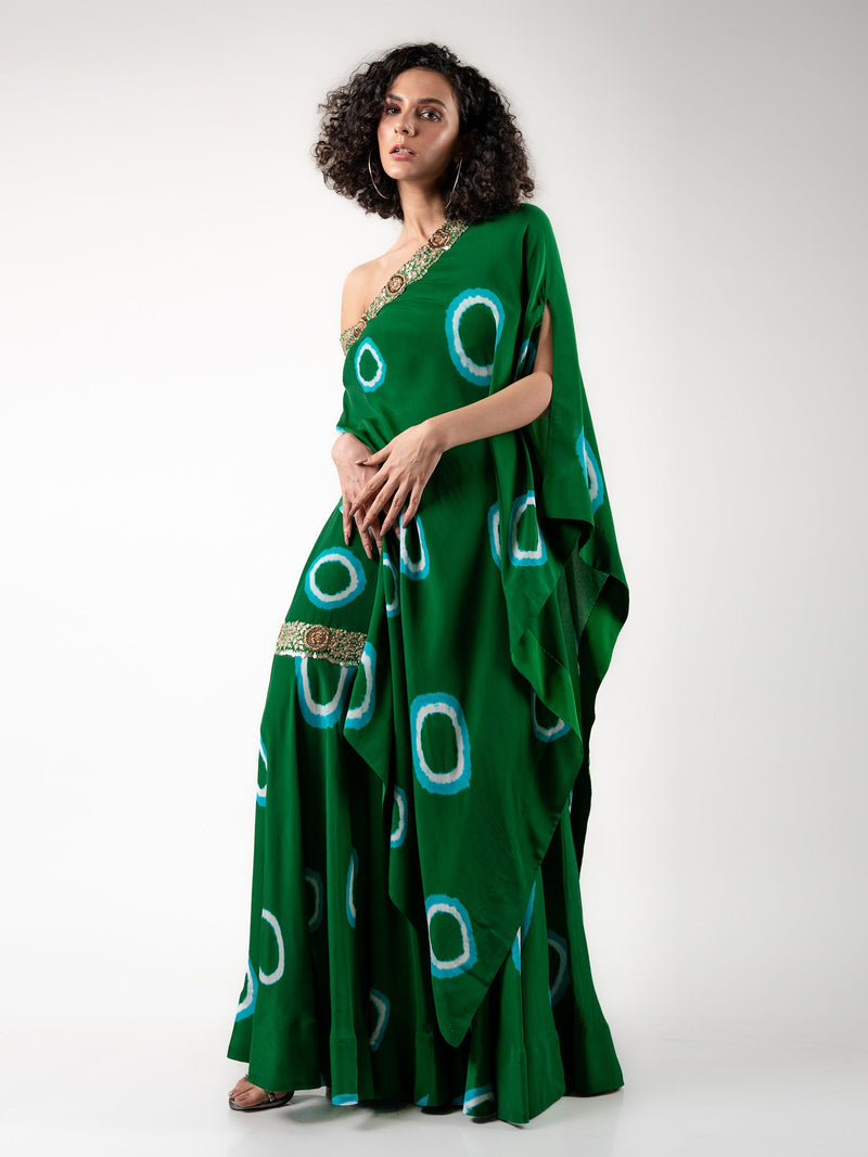 Off-shoulder Cape & Gharara Set