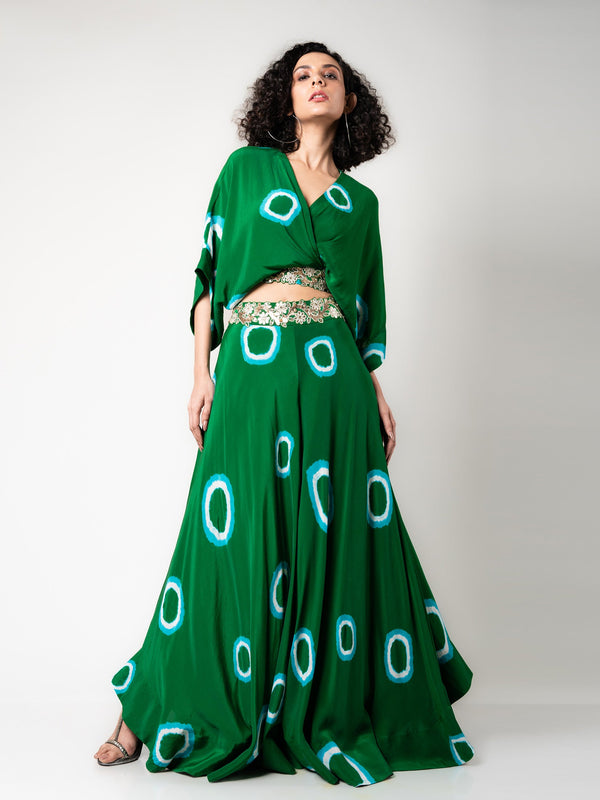 Kaftan Top & Circular Pants Set