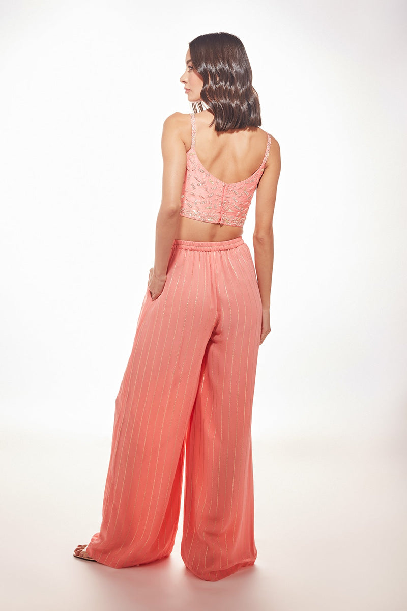 June Trench Jacket Set-Peach