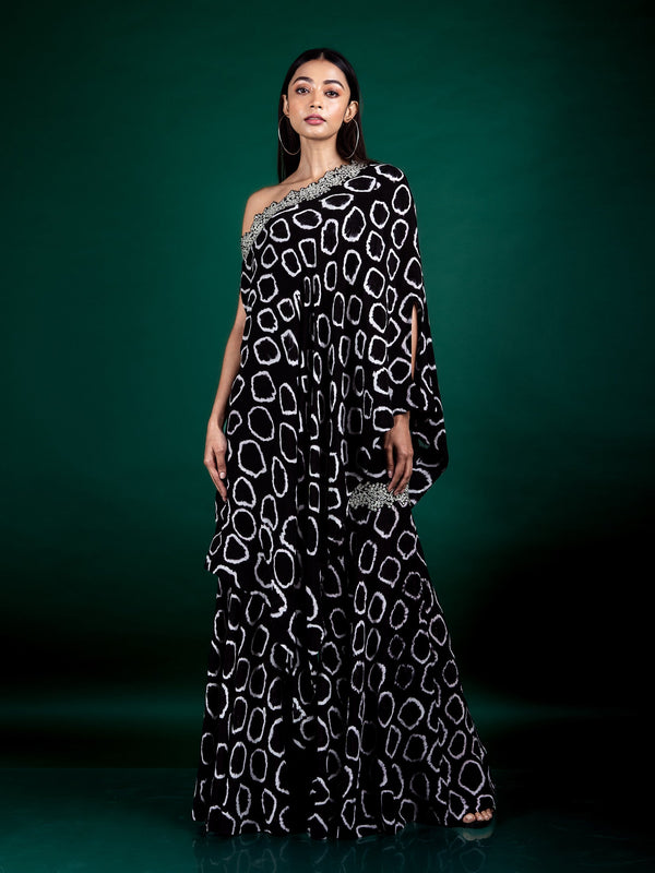 Off-Shoulder Cape & Gharara Set