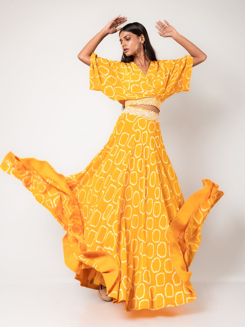 Kaftan Top & Lehenga Set
