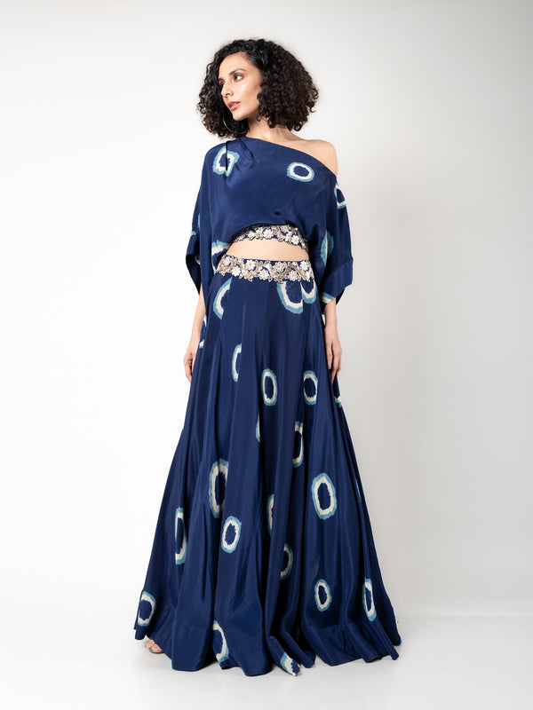 Off-shoulder Top & Lehenga Set
