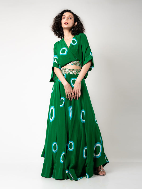 Kaftan Top & Circular Pants Set