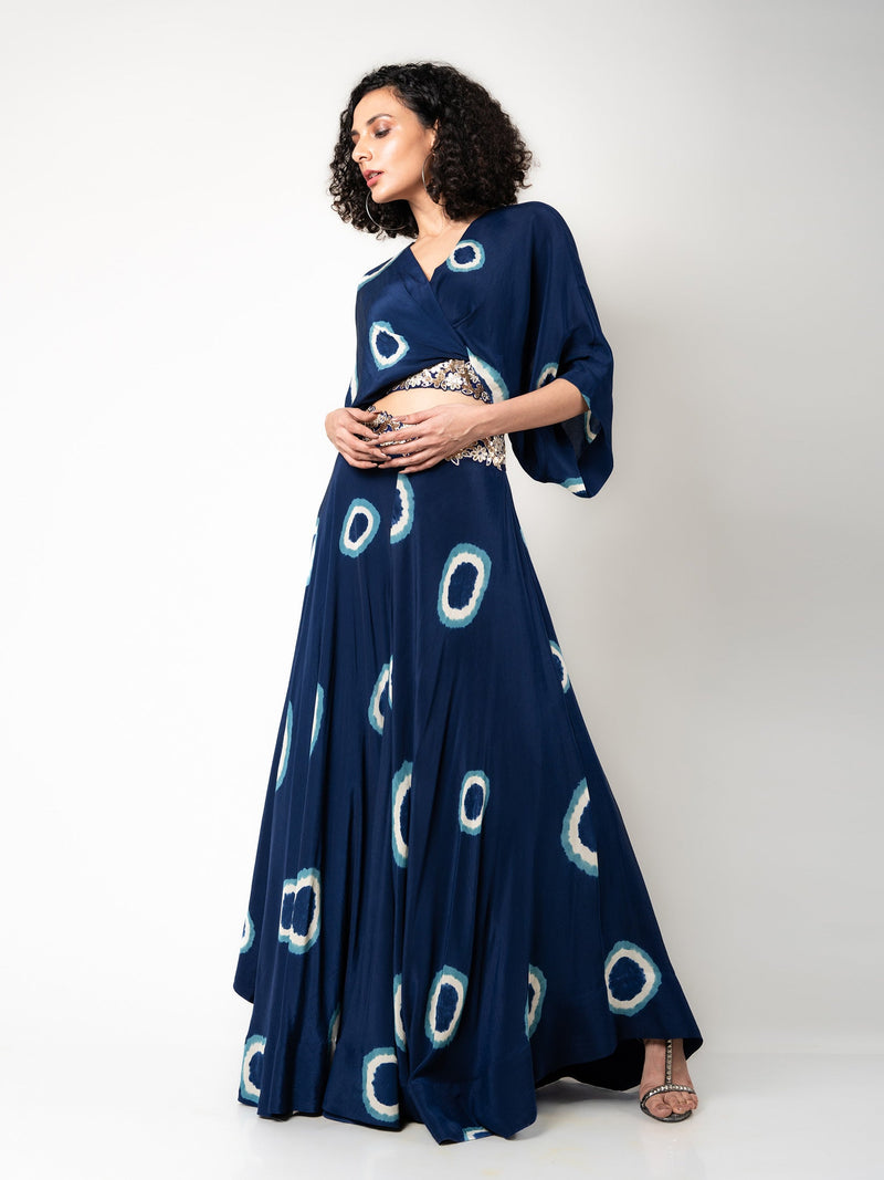 Kaftan Top & Circular Pants Set