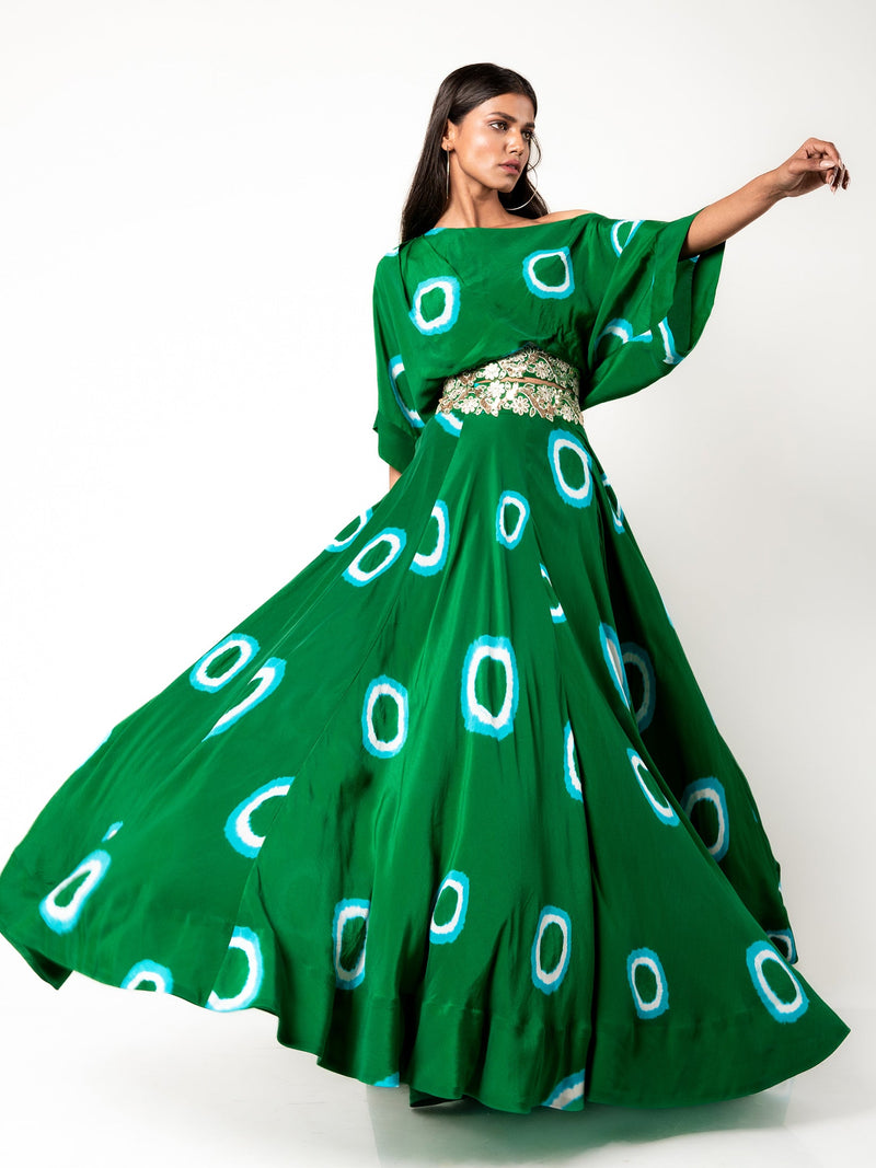 Off-Shoulder Top & Lehenga Set