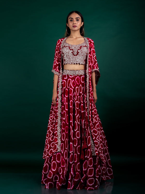 Jacket With Blouse & Lehenga Set