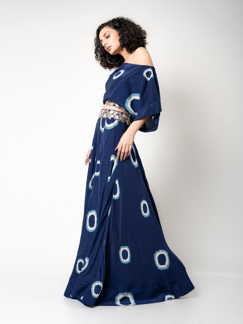 Off-shoulder Top & Lehenga Set