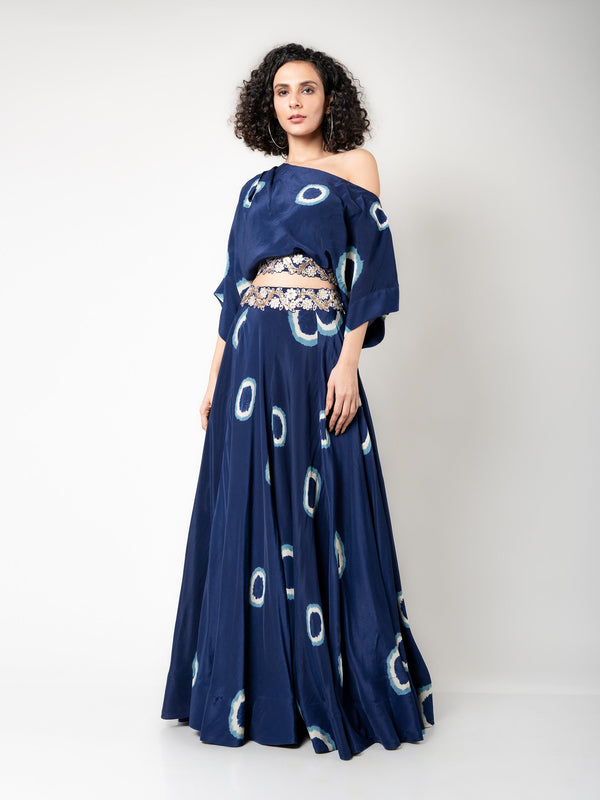 Off-shoulder Top & Lehenga Set